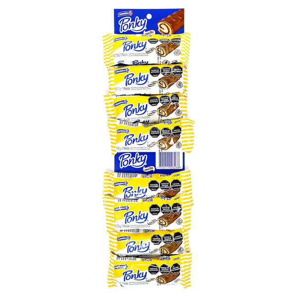 Ponky Crema Nucita Tira 8 Und