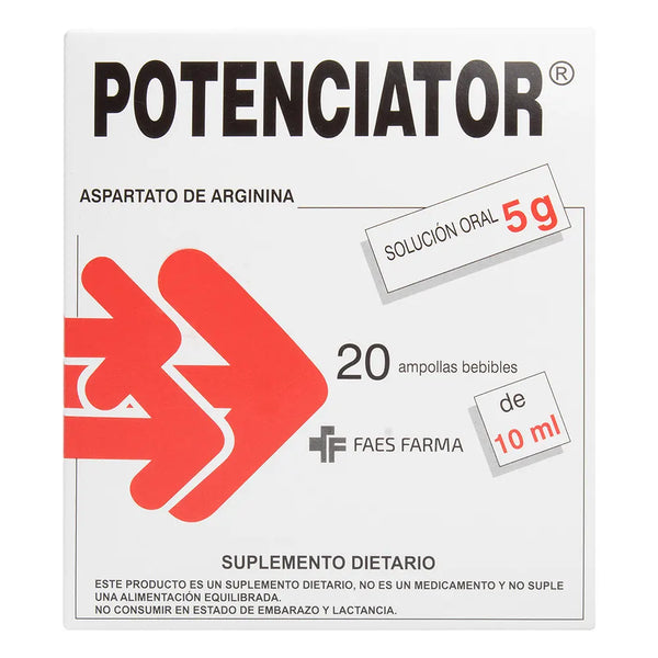 Potenciator 5 Gr (Aspartato De Arginina) Caja X 20 Amp (Arginina)