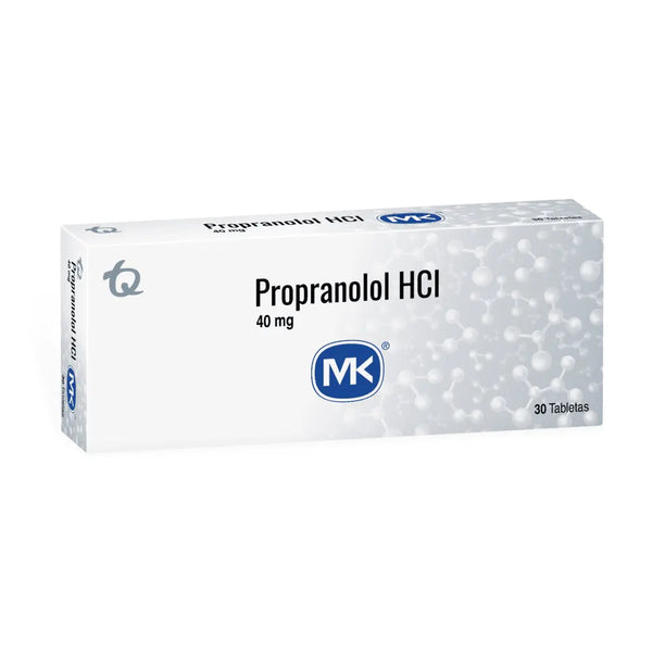 Propranolol Hci 40 Mg (Mk) Caja X 30 Tab