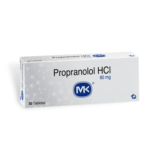 Propranolol Hcl 80 Mg (Mk) Caja X 30 Tab