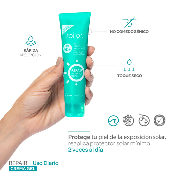 Protector Sol-Or Gel Repair Spf 50+ Tubo X 60 Gr