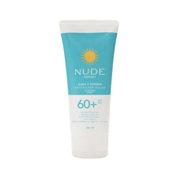 Protector Solar Nude Spf 60 Cara Y Cuerpo Tubo X 90 Ml Frasco X 90 Ml
