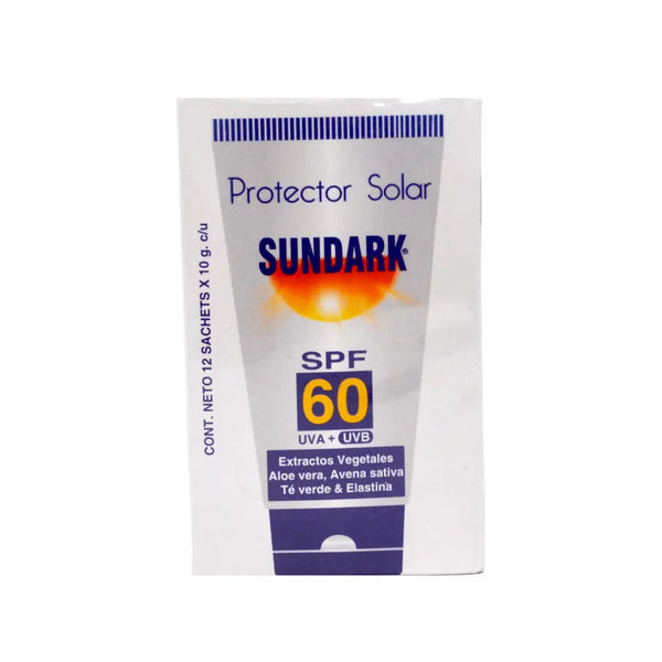 Protector Solar Sundark Adultos Fps 60 Caja X 12 Sachet