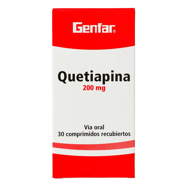 Quetiapina 200 Mg (Genfar) Caja X 200 Mg (Quetiapina)