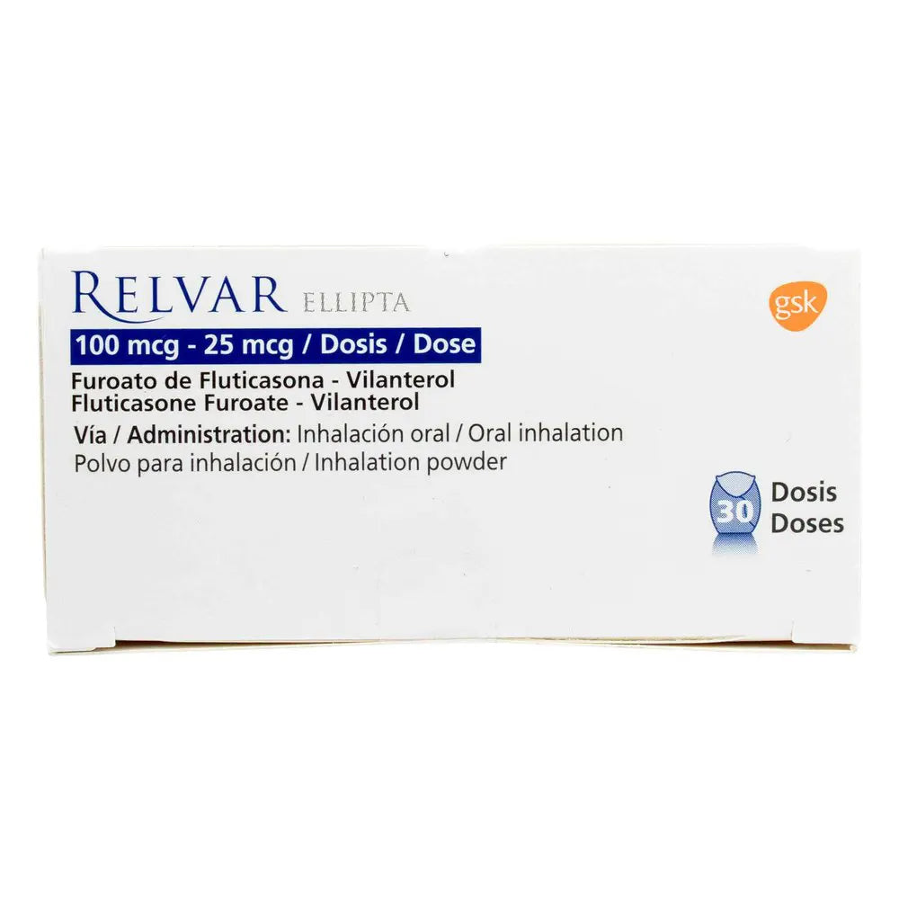 Relvar Ellipta 100/25 Mcg Frasco X 30 Dosis (Fluticasona) – Droguerías ...