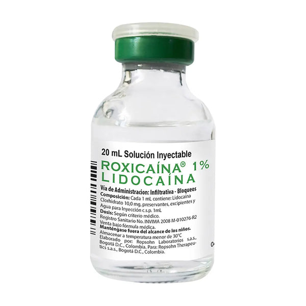 Roxicaina 1 % Fco 20Ml (Lidocaína)