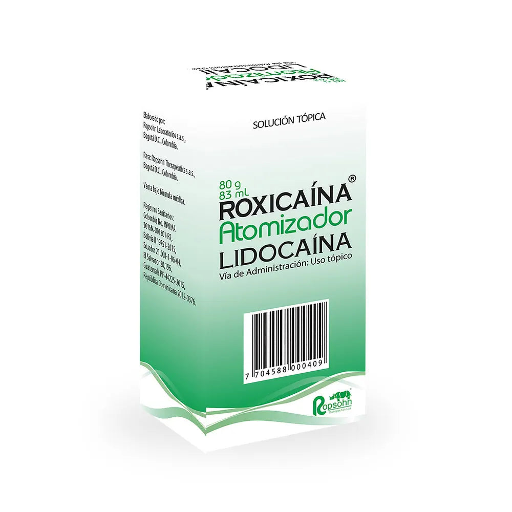 Percuta Roxicaina Atomizador Frasco X 83.00 Ml (Lidocaina Transdermica Percuta ...