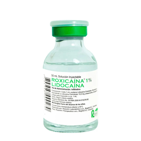 Roxicaina Simple 1% Frasco X 50 Ml (Lidocaina Transdermica Percutanea)