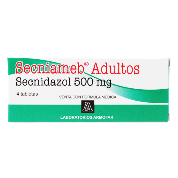 Secniameb Adultos 500 Mg 4 Tbs (Secnidazol)