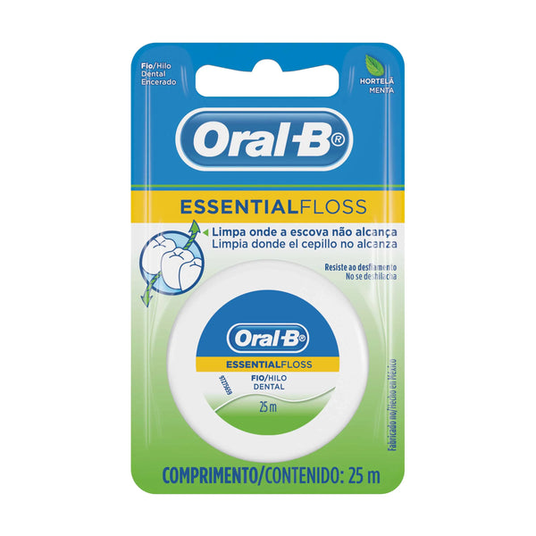 Seda Dental Encerado Oral-B Essential Floss Caja X 25 Mt