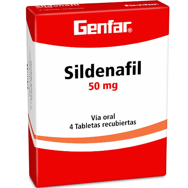 Sildenafil 50 Mg (Genfar) Caja X 4 Tab (Sildenafil)