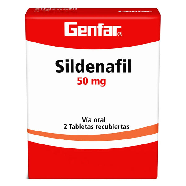 Sildenafil 50 Mg (Genfar) Caja X 2 Tab (Sildenafil)