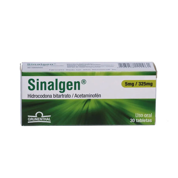 Sinalgen 5/325 Mg Frasco X 30.00 Tab (Acetaminofen - Hidrocodona)