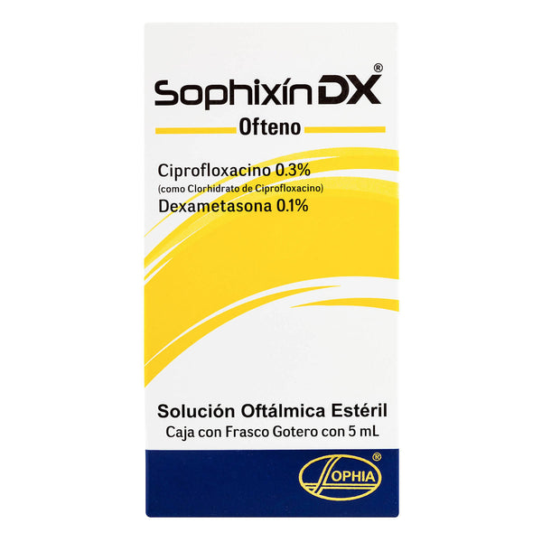 Sophixin Dx Ofteno 0.1% 0.3% 5 Ml.(Pae) (Dexametasona-Ciprofloxacina)