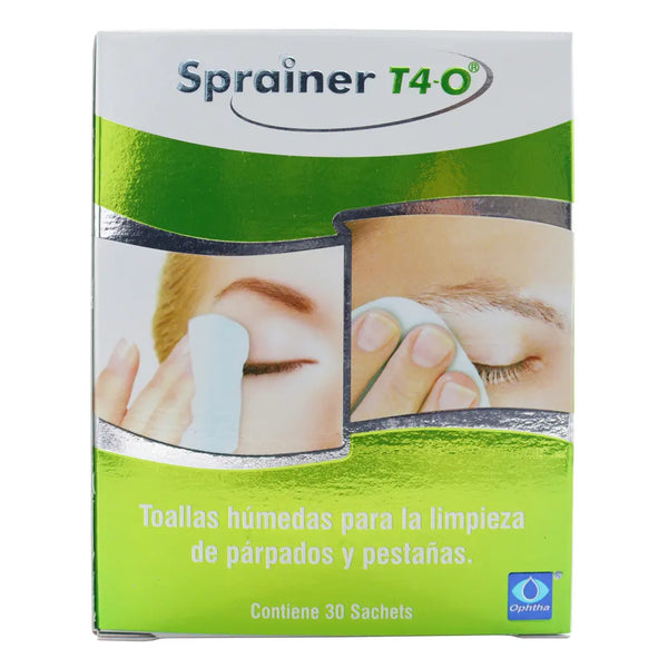 Sprainer T4-O Toallas Humedas Para La Limpieza De Parpados Caja X 30 Und (Calendula)