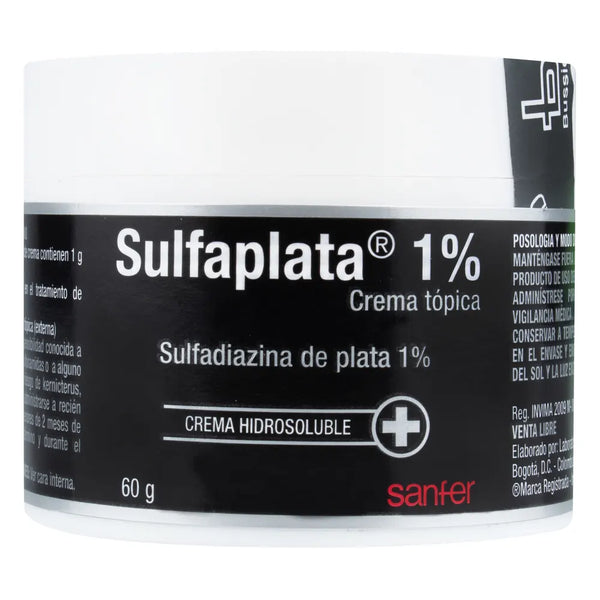 Sulfaplata Crema Pote X 60.00 Grs (Sulfadiazida De Plata)