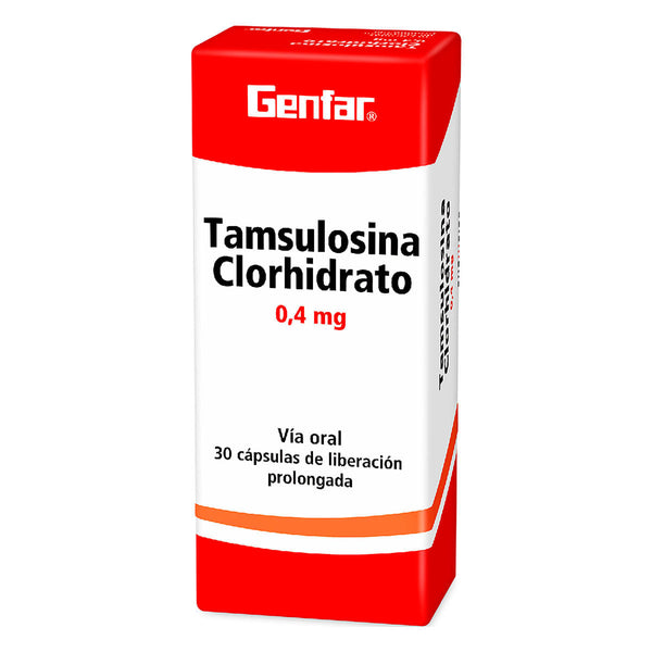 Tamsulosina 0.4 Mg 30 Capsulas Gf (Clorhidrato De Tamsulosina)