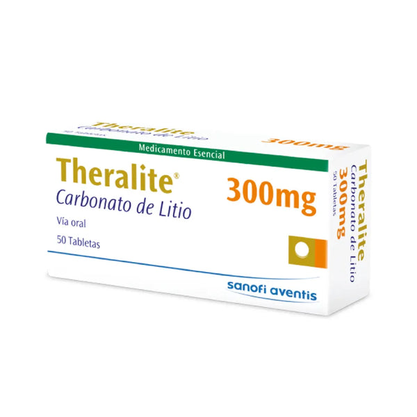 Theralite 300 Mg Caja X 50 Tab (Carbonato Litio)