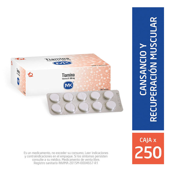 Tiamina 300 Mg (Mk) Caja X 250 Tab