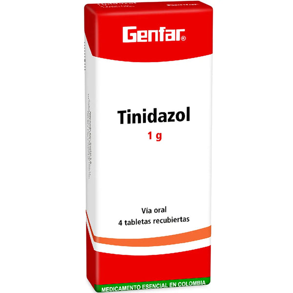 Tinidazol 1 Gr (Genfar) Caja X 4 Tab (Tinidazol)