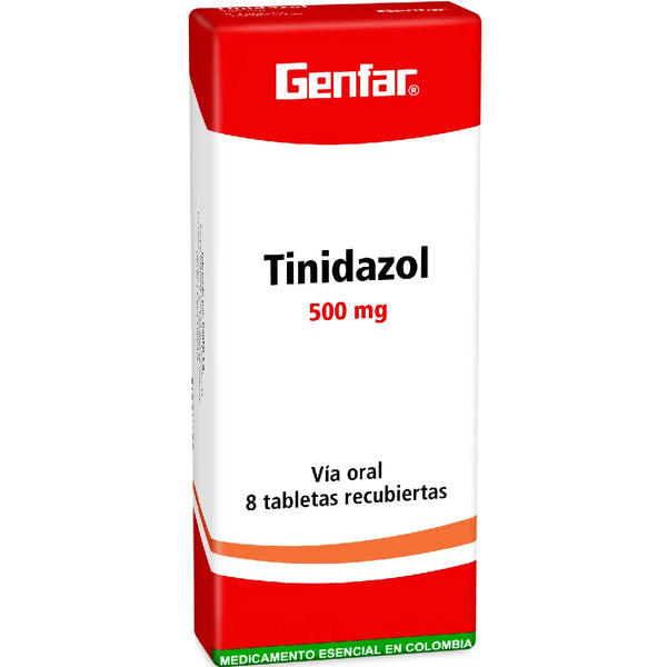 Tinidazol 500 Mg (Genfar) Caja X 8 Tab (Tinidazol)