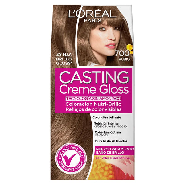Tinte Casting Creme Sin Amoniacondicionador Gloss Loreal Tono 700 Rubio