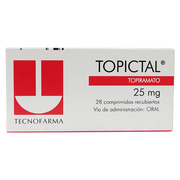 Topictal De 25 Mg Caja X 28 Comp (Topiramato)