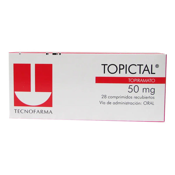 Topictal De 50 Mg Caja X 28 Tab (Topiramato)