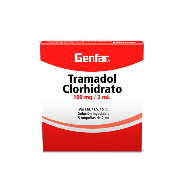 Tramadol Clorhidrato Inyectable X 100 Mg/2 Ml (Genfar) Caja X 5 Amp (Tramadol)