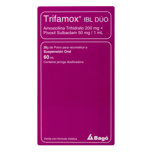 Trifamox Ibl Duo Frasco X 60.00 Ml (Amoxicilina - Sulbactam)