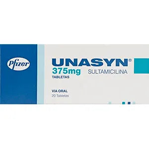 Unasyn 375 Mg Caja X 20 Tab (Sultamicilina)