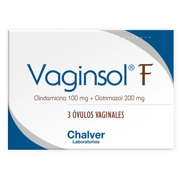 Vaginsol F Ovulos Caja X 3 Ovulos (Clindamicina - Clotrimazol)