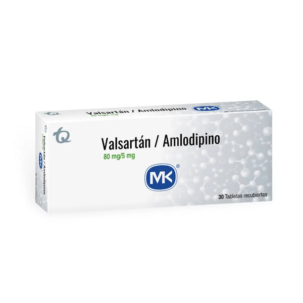 Valsartan + Amlodipino 80/5 Mg (Mk) Caja X 30 Tab (Amlodipino - Valsartan)