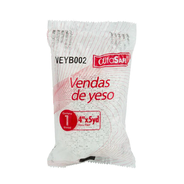Venda De Yeso Blanca Alfasafe 4 X 5 Yardas