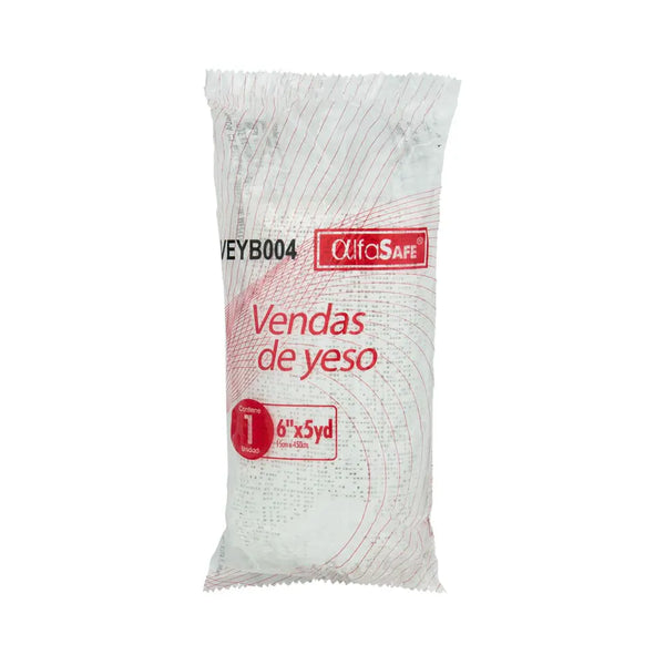 Venda De Yeso Blanca Alfasafe 6 X 5 Yardas