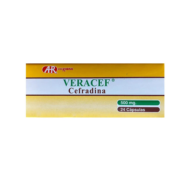 Veracef 500 Mg Caja X 24 Cap (Cefradina)