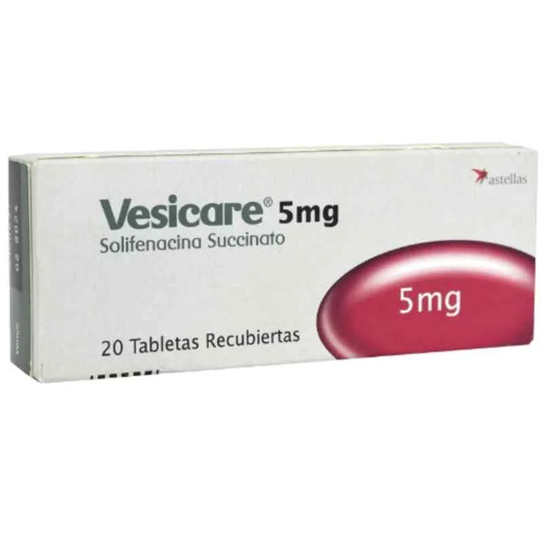 Vesicare 5 Mg x 20 Tabletas (Solifenacina Succinato)