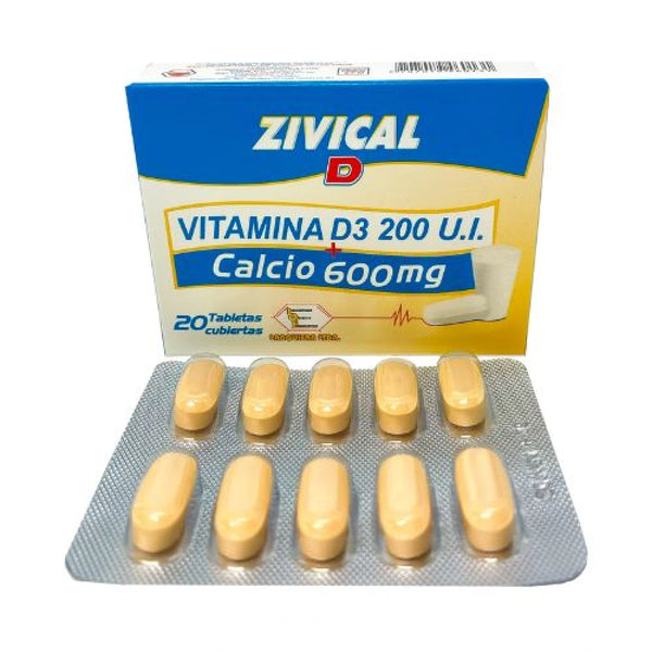 Zivical D (Calcio Mas Vitamina D) Tableta X 20 Und